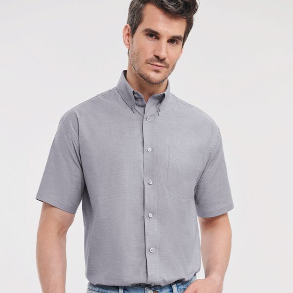 Russell Collection Short Sleeve Easy Care Oxford Shirt Thumbnail