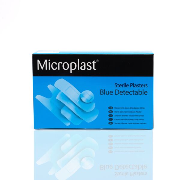 86931- Microplast Assorted Blue Detectable Plasters (Box 100) Thumbnail